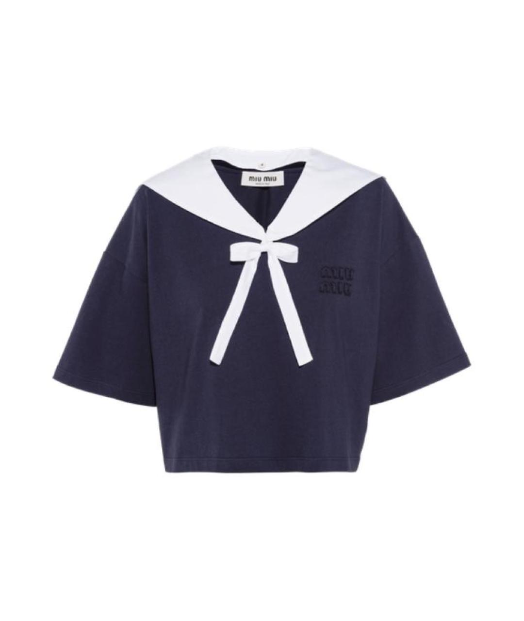 MIU MIU Синяя футболка, фото 6