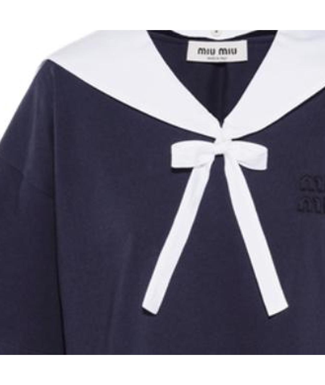 MIU MIU Синяя футболка, фото 5