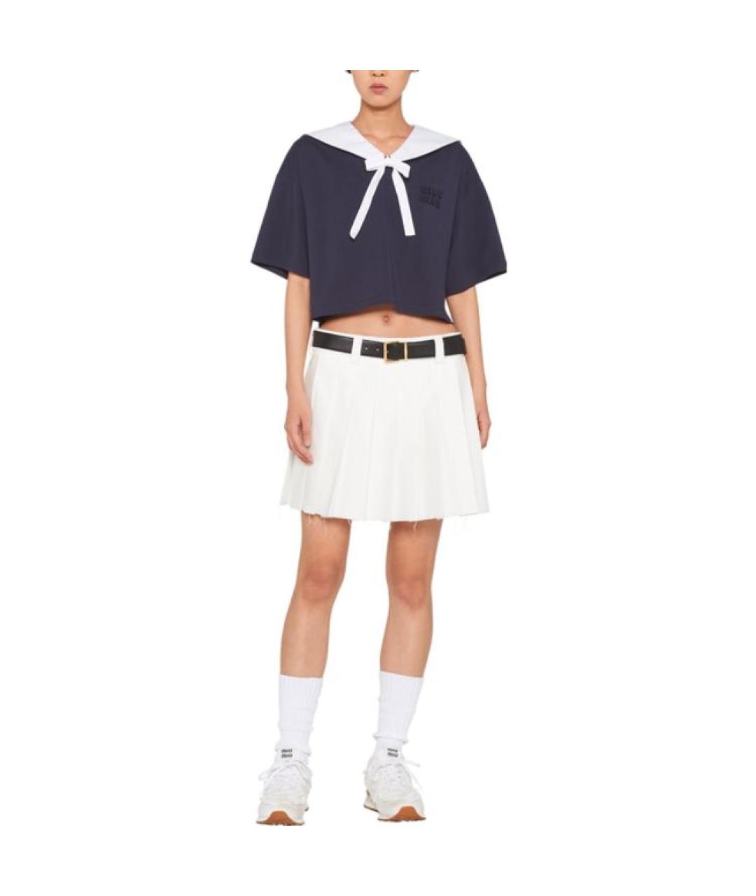 MIU MIU Синяя футболка, фото 2