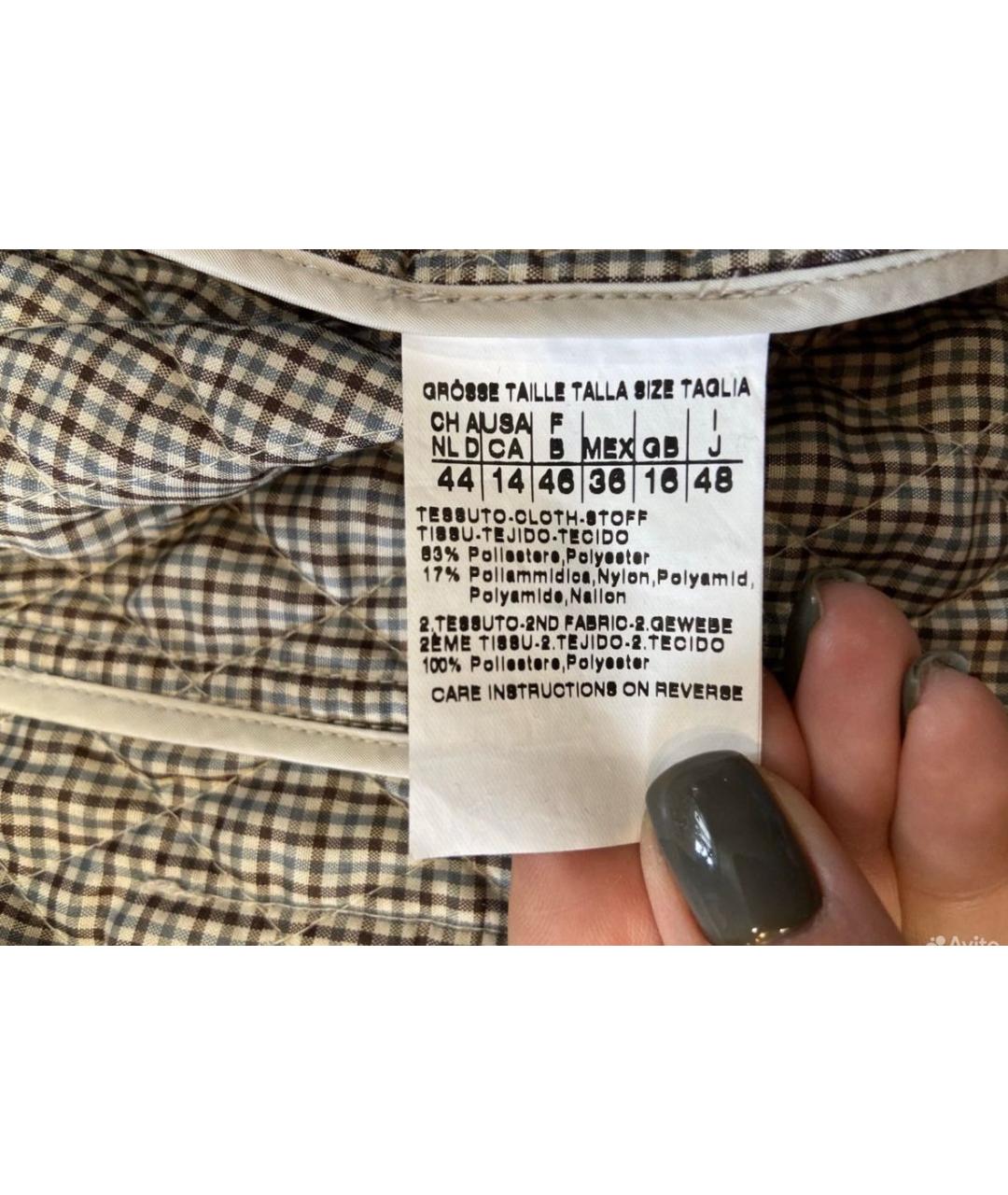 WEEKEND MAX MARA Серый хлопковый тренч/плащ, фото 7