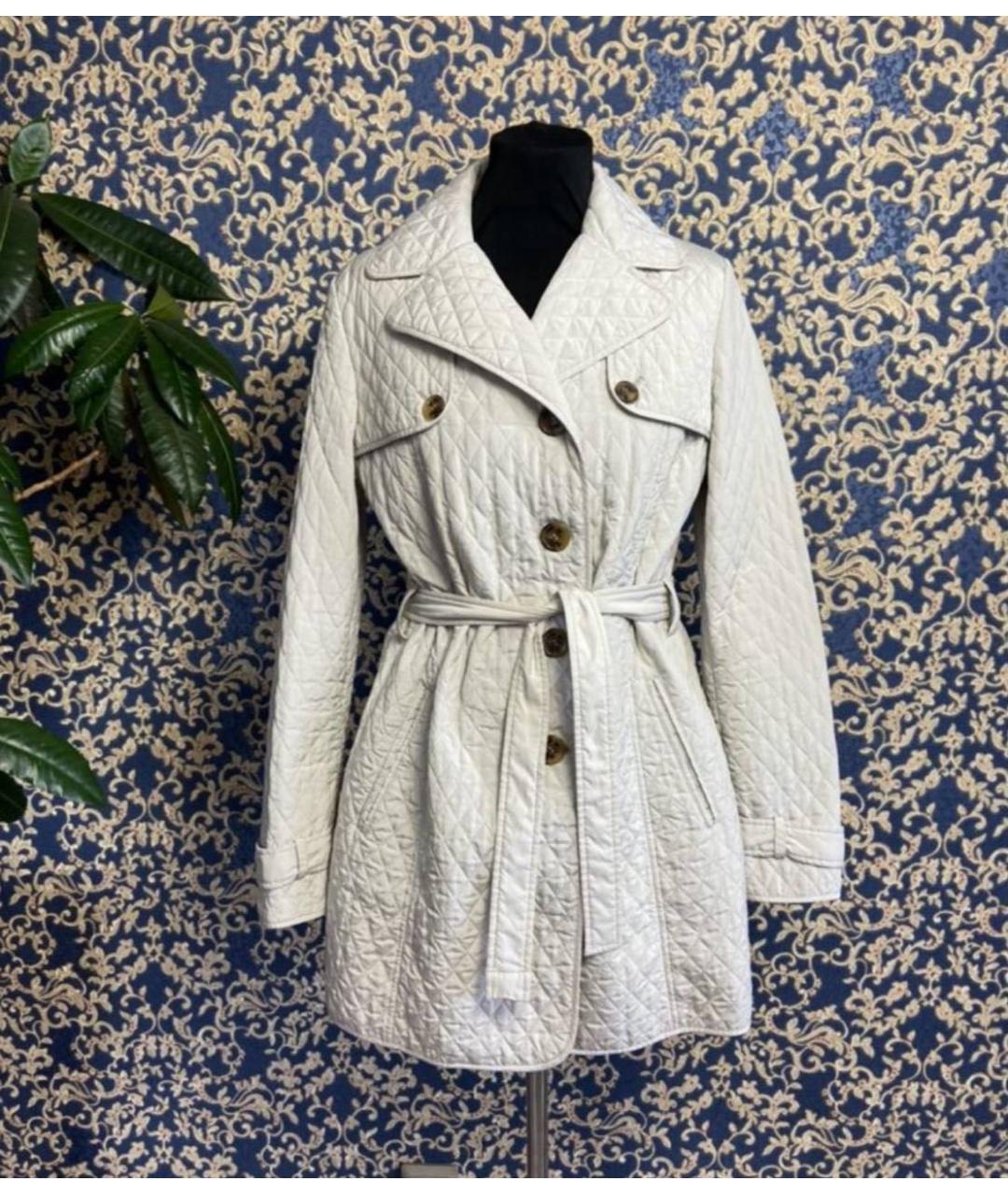 WEEKEND MAX MARA Серый хлопковый тренч/плащ, фото 9