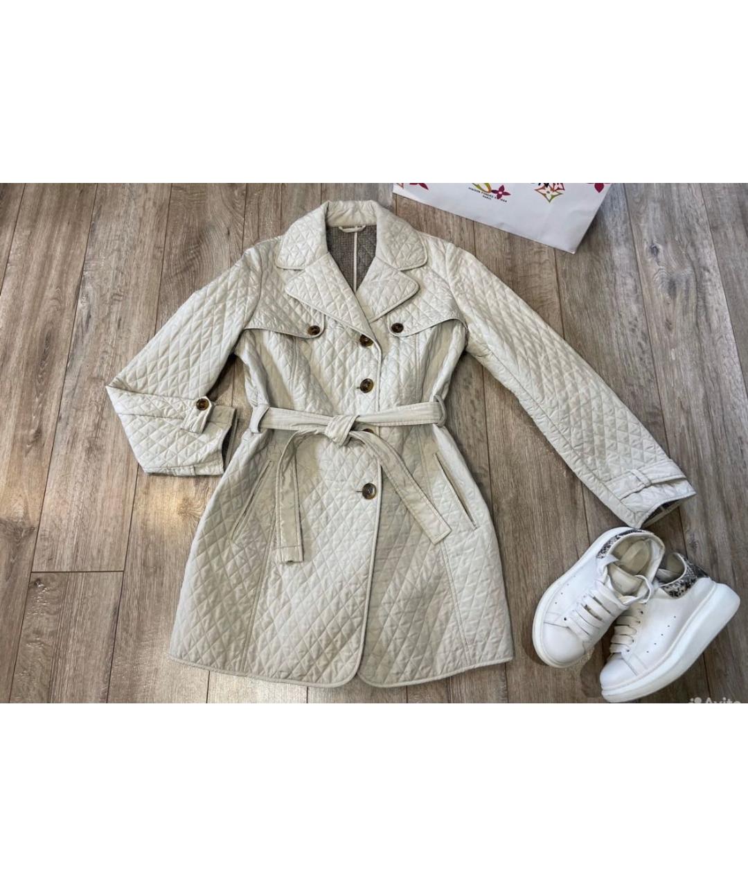 WEEKEND MAX MARA Серый хлопковый тренч/плащ, фото 8