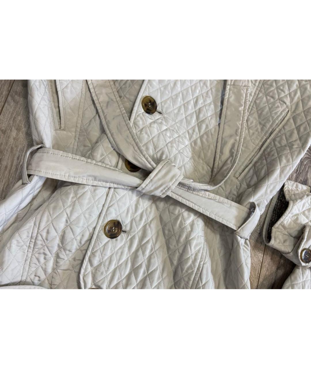 WEEKEND MAX MARA Серый хлопковый тренч/плащ, фото 3