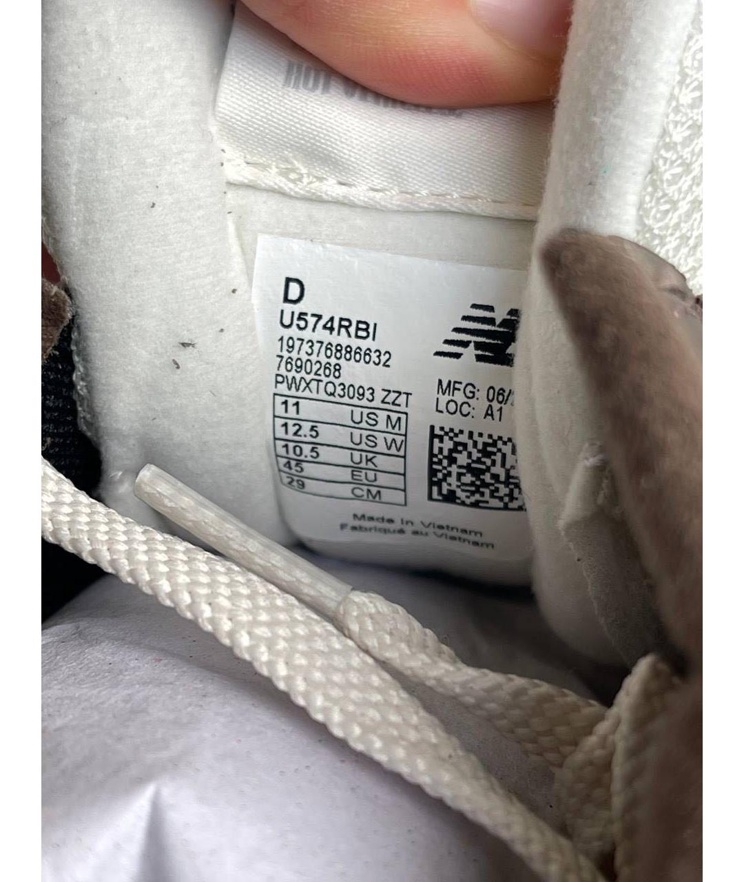 NEW BALANCE Коричневые замшевые низкие кроссовки / кеды, фото 3