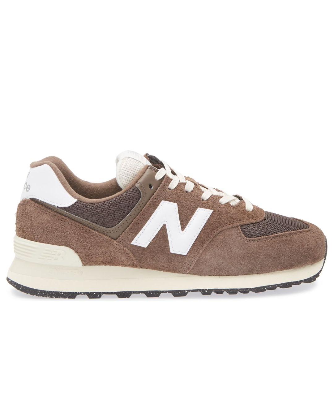 NEW BALANCE Коричневые замшевые низкие кроссовки / кеды, фото 8