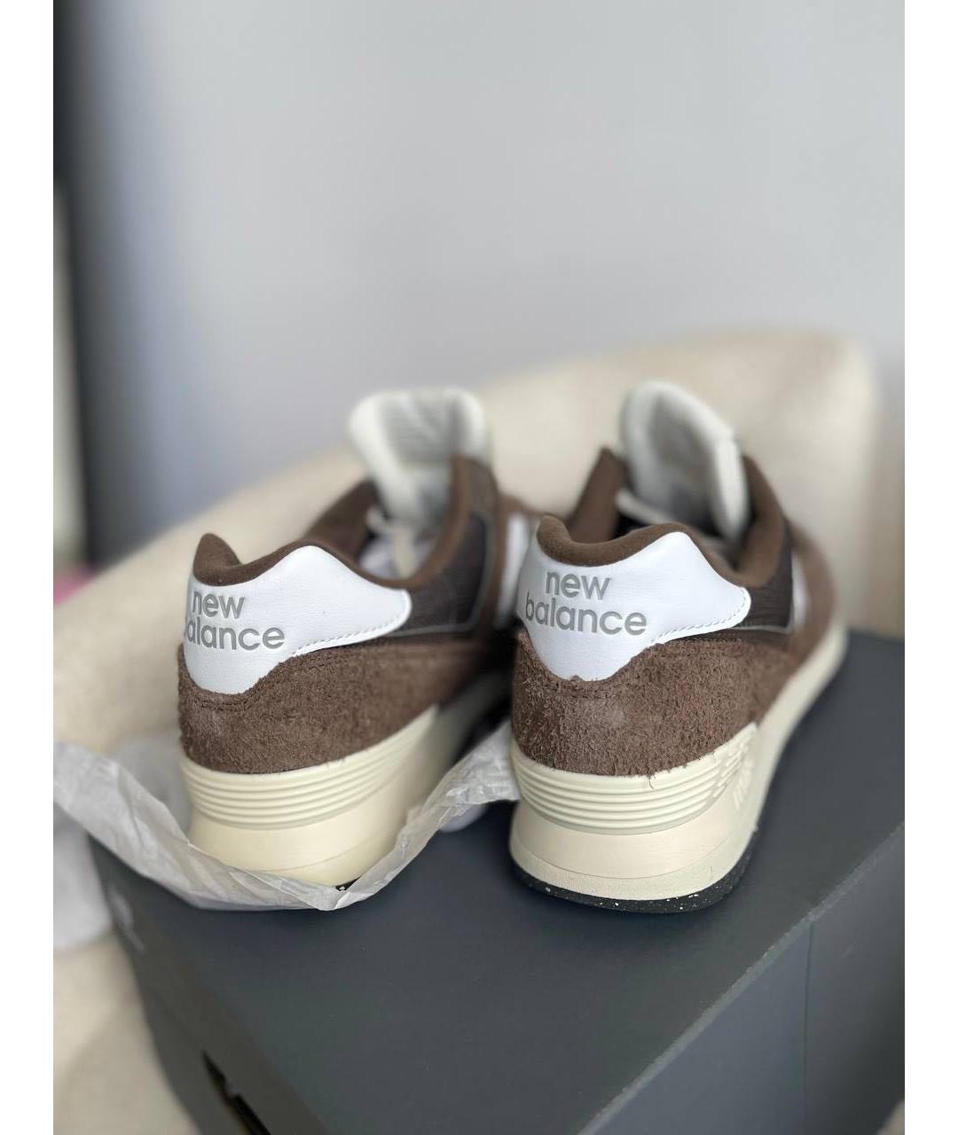 NEW BALANCE Коричневые замшевые низкие кроссовки / кеды, фото 6