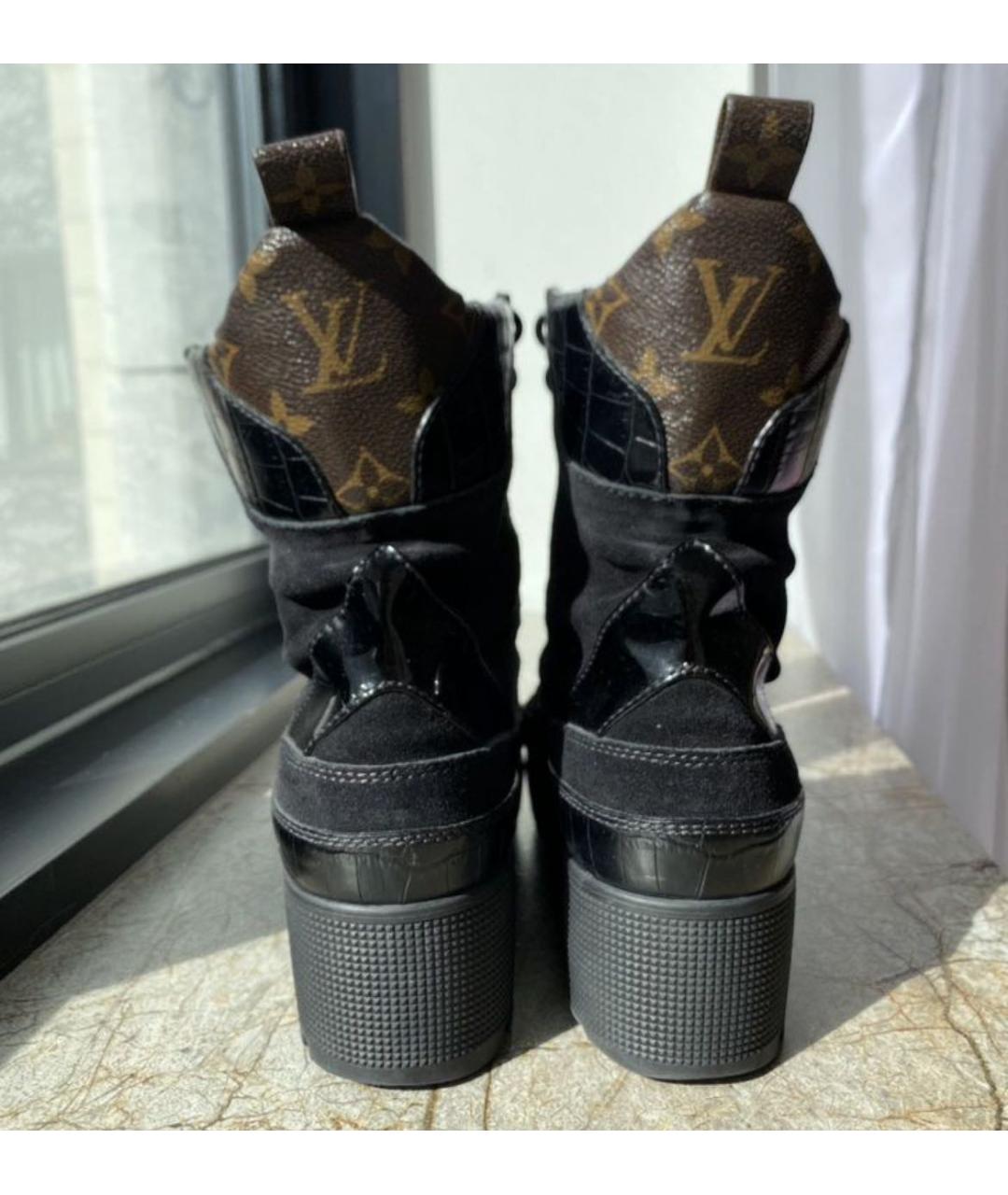 LOUIS VUITTON Коричневые кожаные ботильоны, фото 2