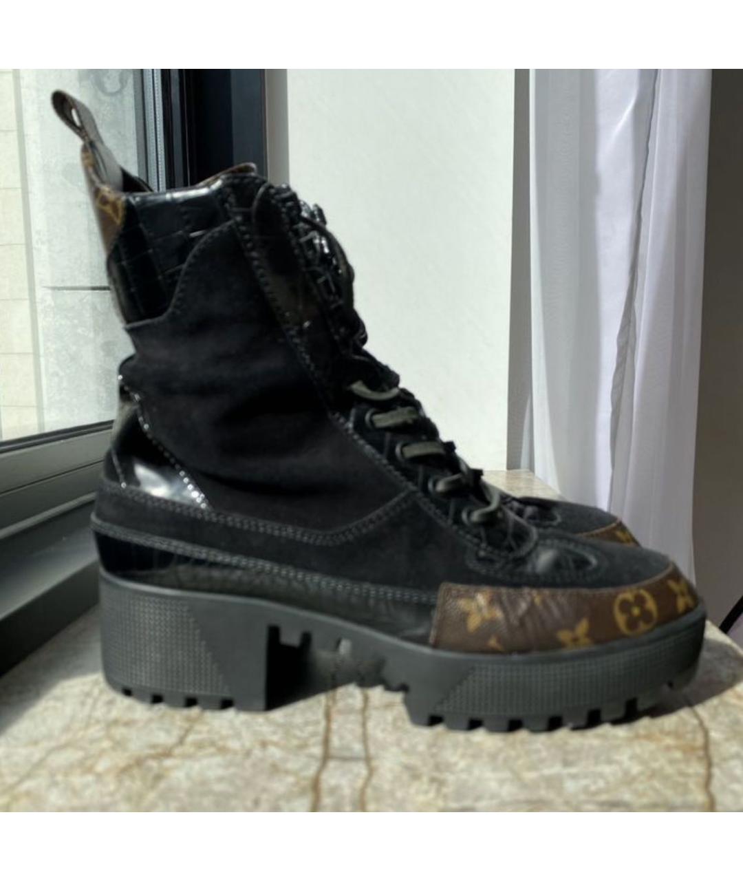 LOUIS VUITTON Коричневые кожаные ботильоны, фото 9