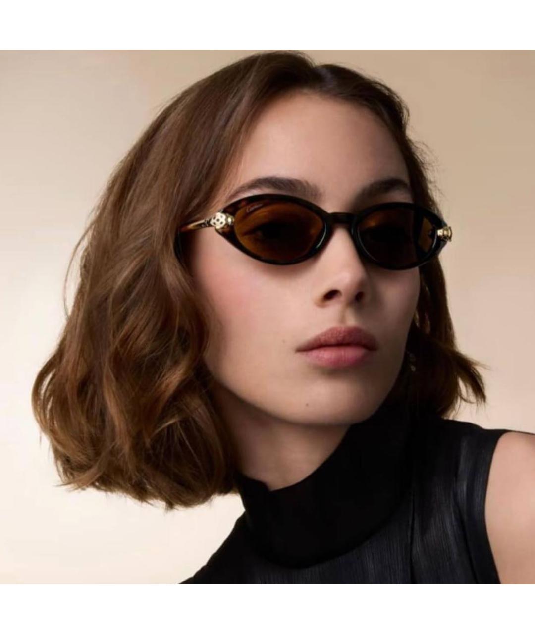 CARTIER Черные металлические солнцезащитные очки, фото 2