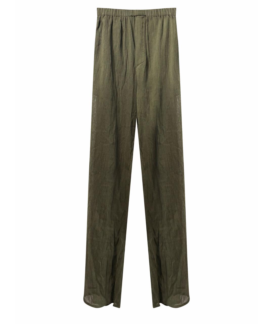 LUDOVIC DE SAINT SERNIN Хаки полиэстеровые брюки широкие, фото 1