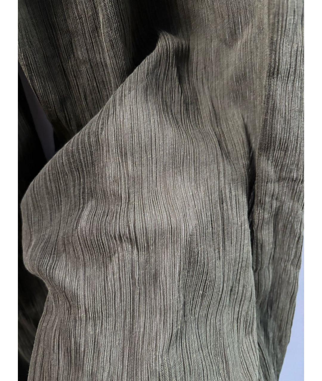 LUDOVIC DE SAINT SERNIN Хаки полиэстеровые брюки широкие, фото 3