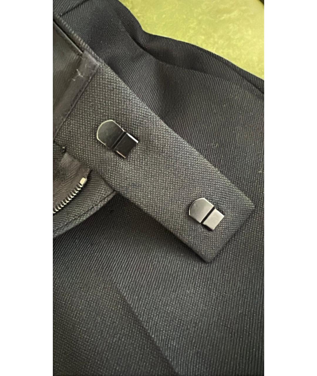 CELINE Черные шерстяные прямые брюки, фото 7