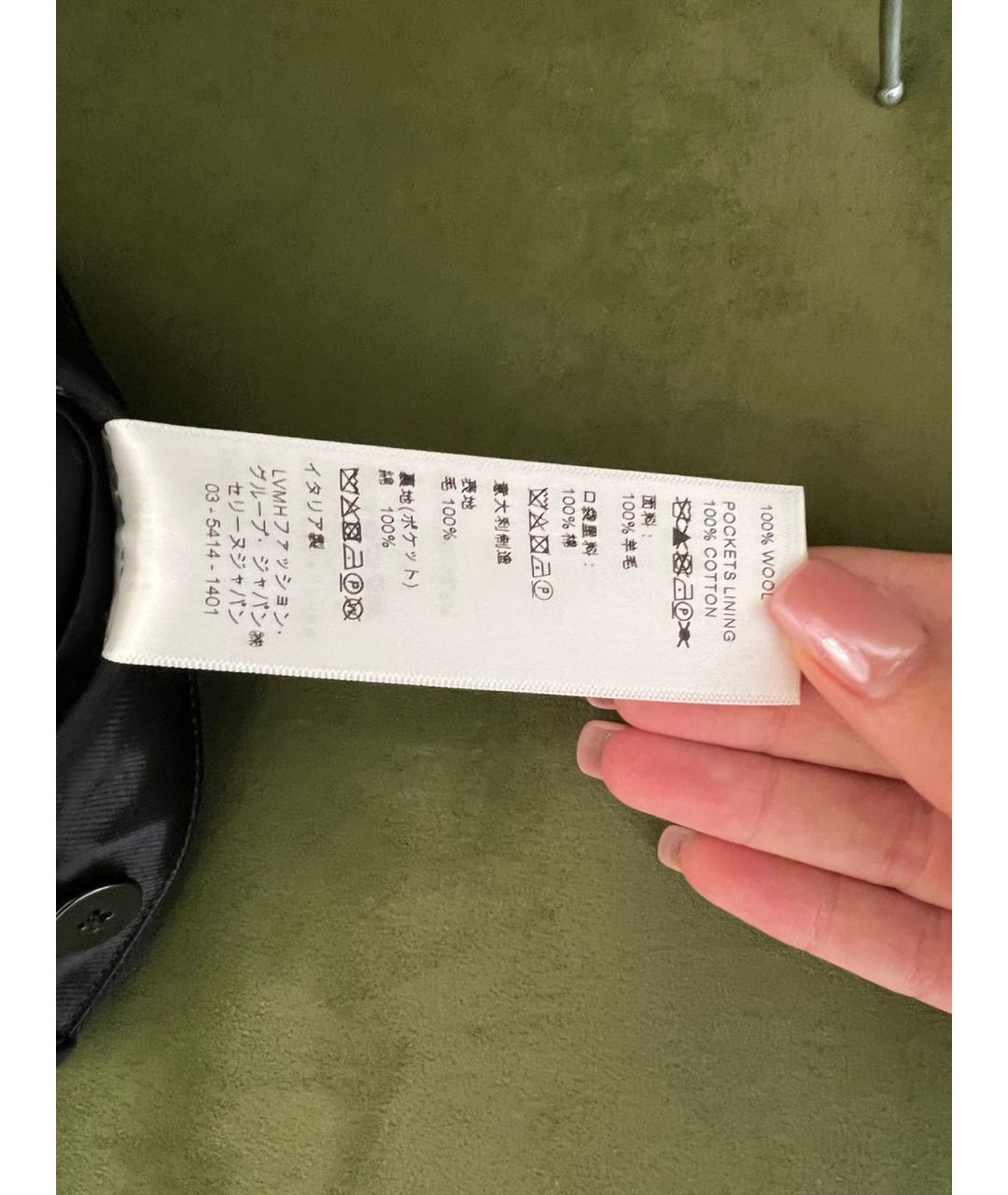 CELINE Черные шерстяные прямые брюки, фото 5