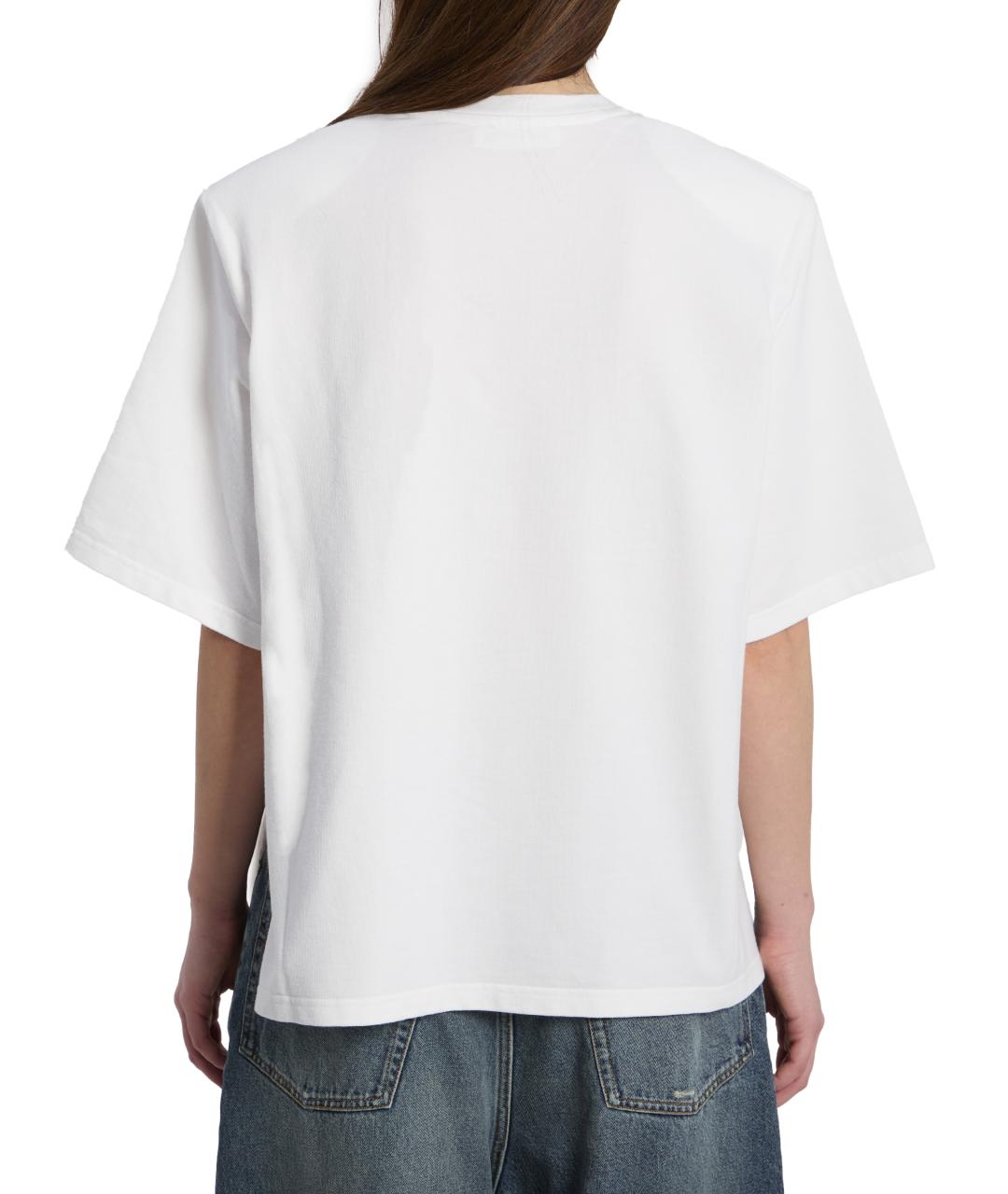 THE FRANKIE SHOP Белая хлопковая футболка, фото 2