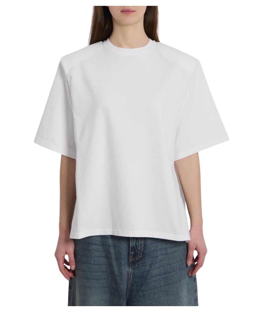 THE FRANKIE SHOP Белая хлопковая футболка, фото 1