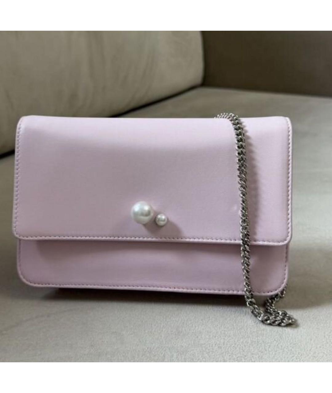 CHRISTIAN DIOR Розовая кожаная сумка через плечо, фото 9