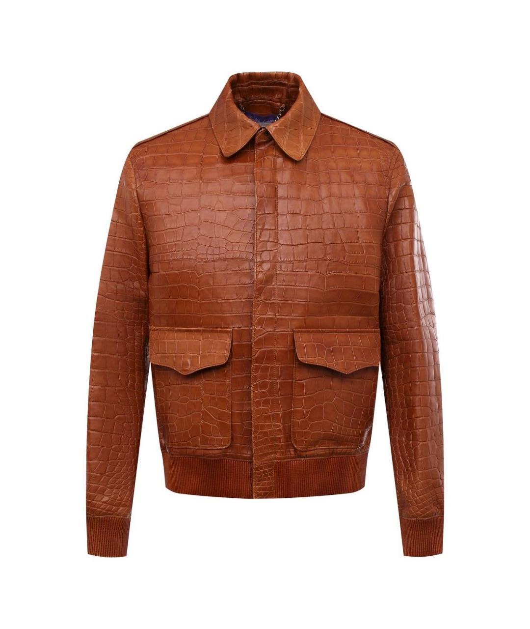 RALPH LAUREN COLLECTION Коричневая куртка из экзотической кожи, фото 4