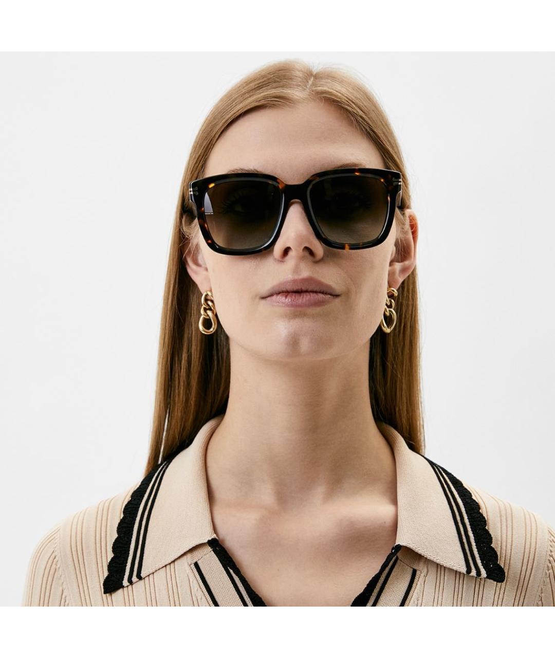MARC JACOBS Коричневые пластиковые солнцезащитные очки, фото 8