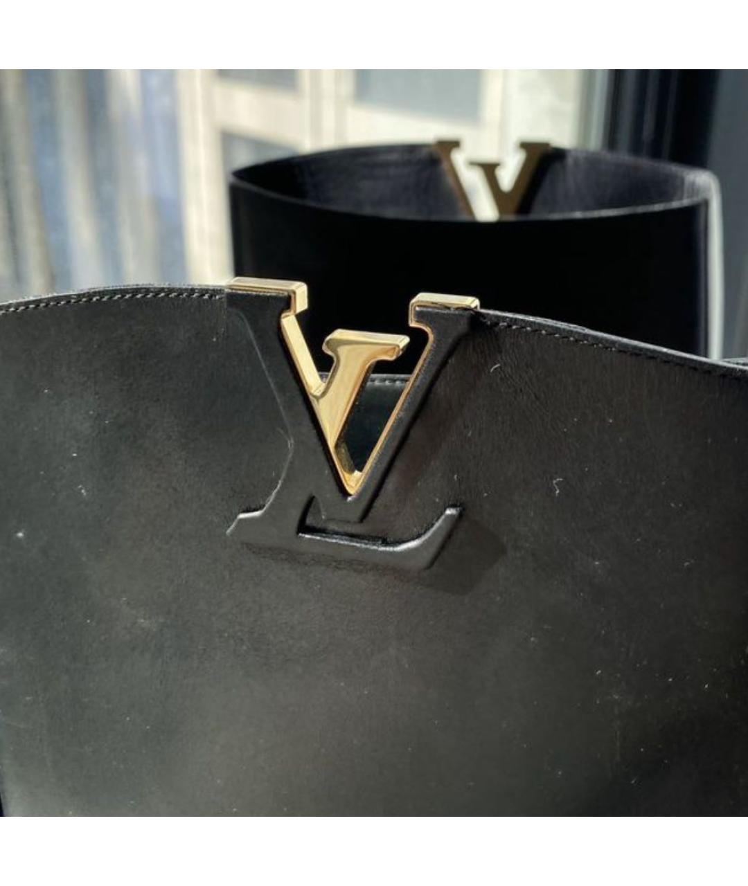 LOUIS VUITTON Черные кожаные сапоги, фото 7