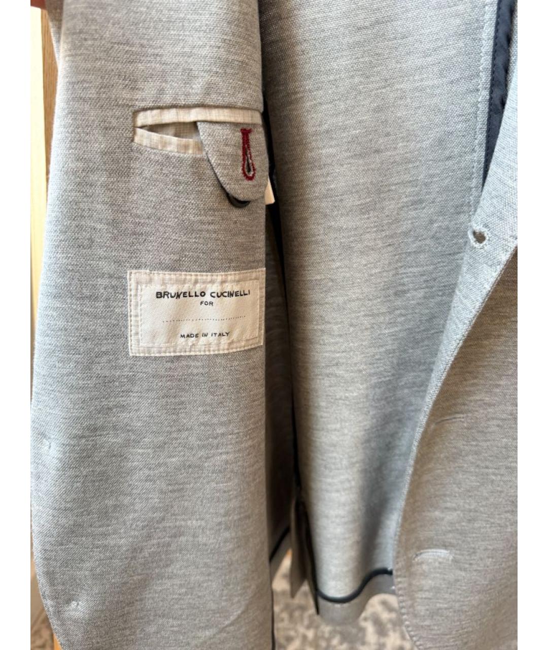 BRUNELLO CUCINELLI Серый жакет / жилет, фото 4