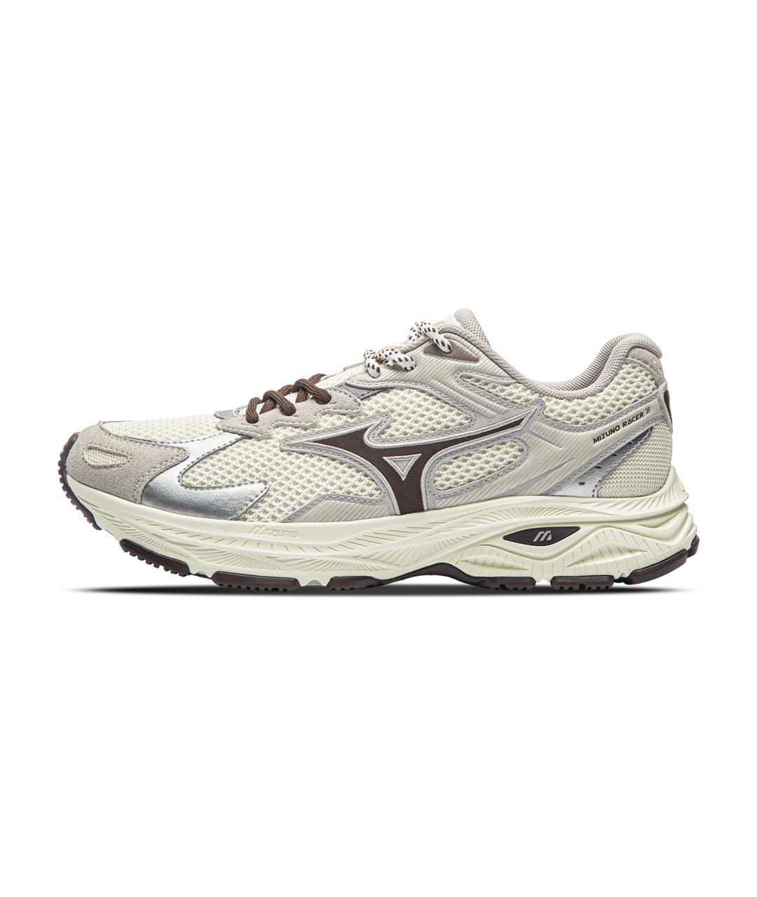 MIZUNO Серебряные кожаные кроссовки, фото 6