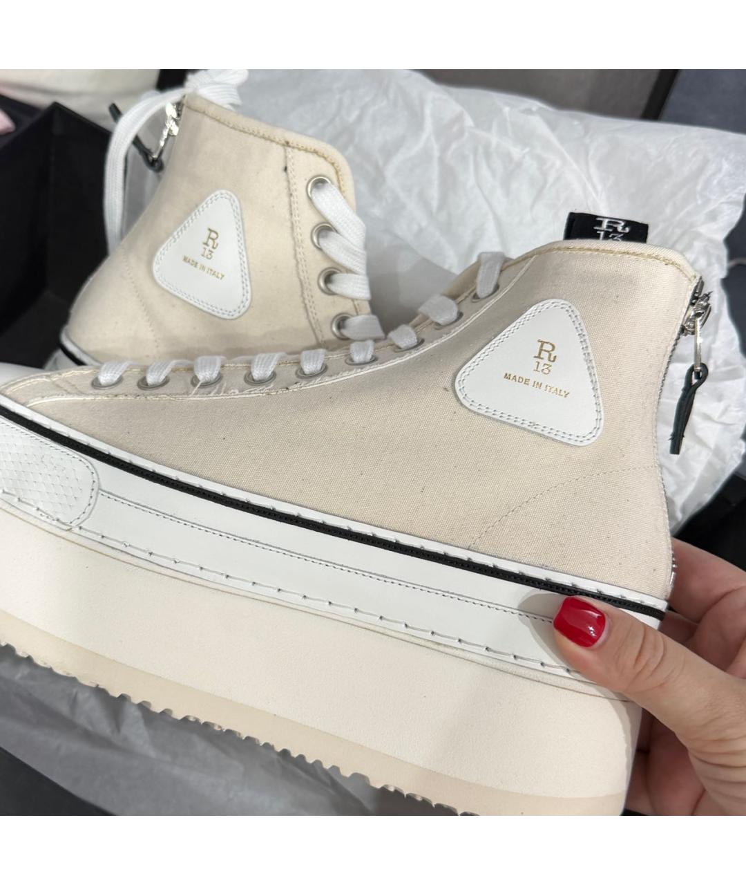 R13 Бежевые кеды, фото 3