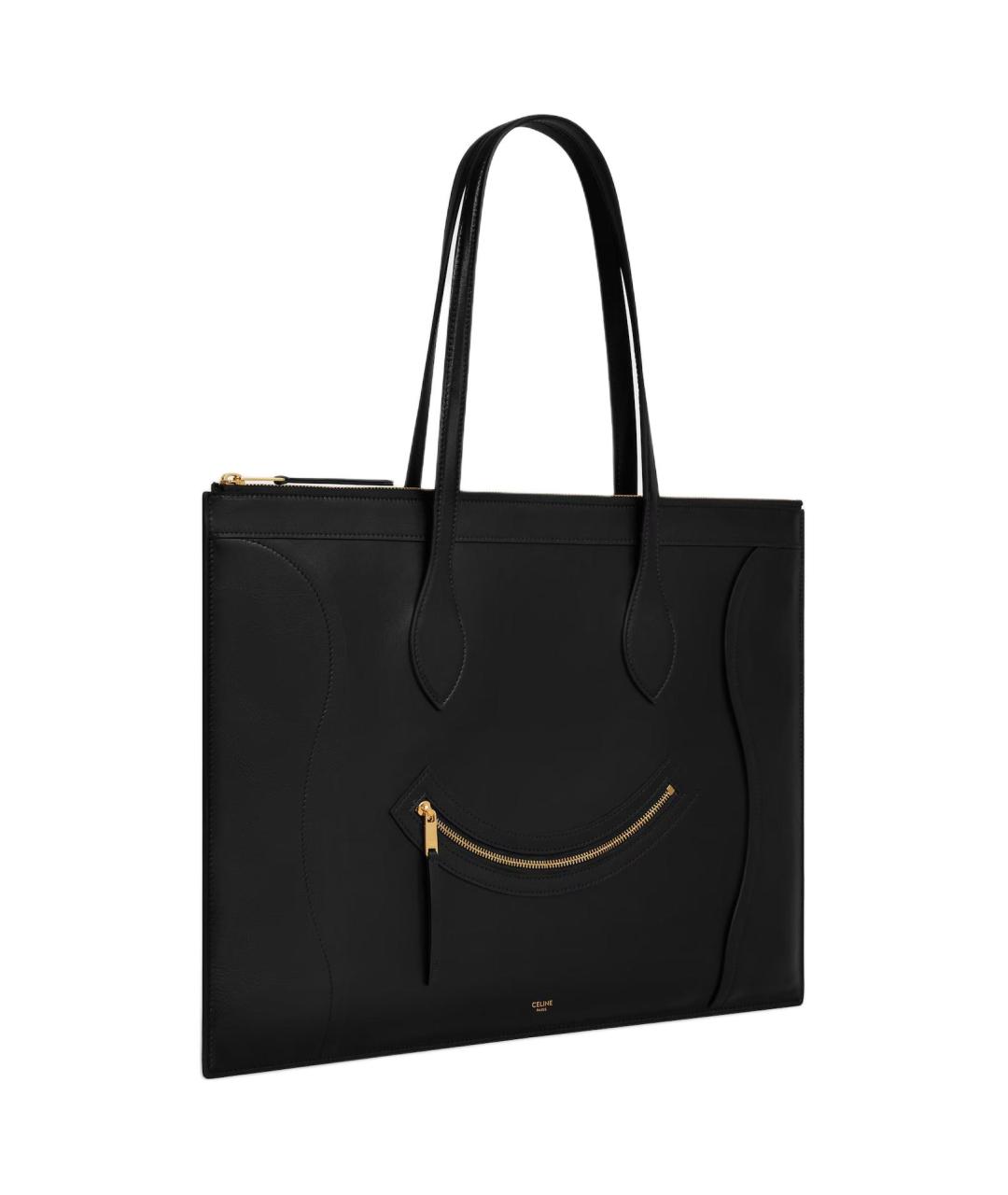 CELINE Черная кожаная сумка через плечо, фото 2