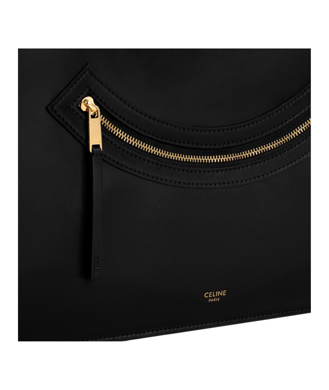 CELINE Черная кожаная сумка через плечо, фото 4