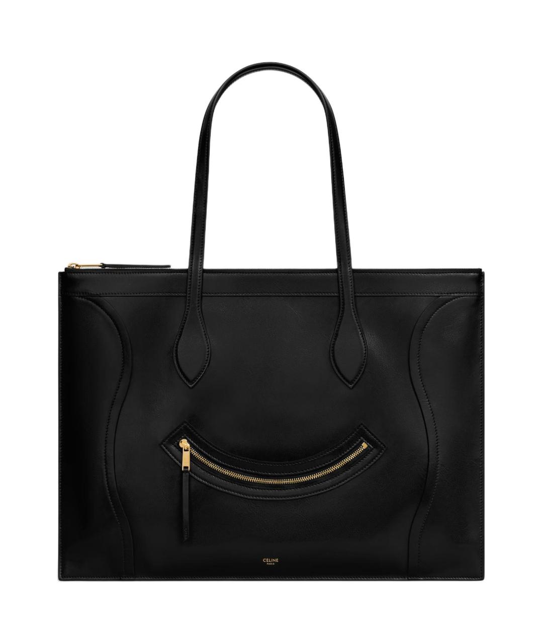 CELINE Черная кожаная сумка через плечо, фото 1