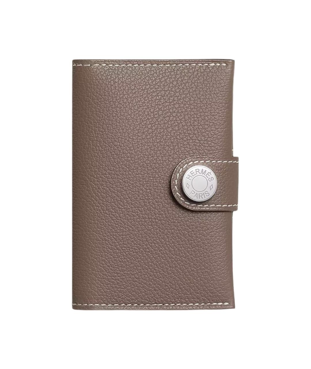 HERMES Коричневый кожаный кардхолдер, фото 1