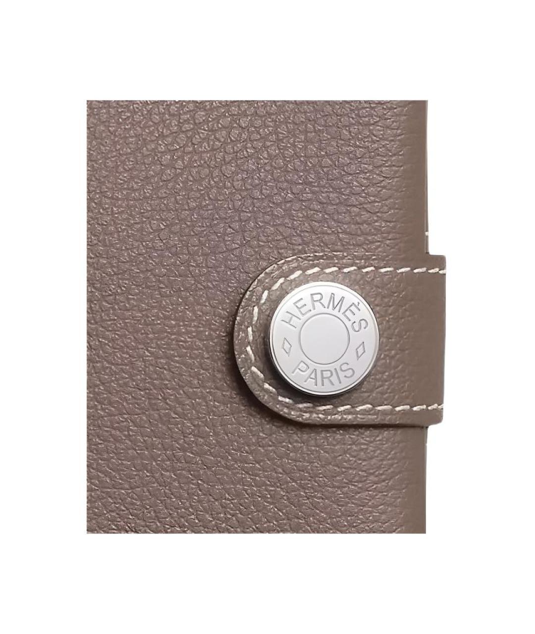 HERMES Коричневый кожаный кардхолдер, фото 3