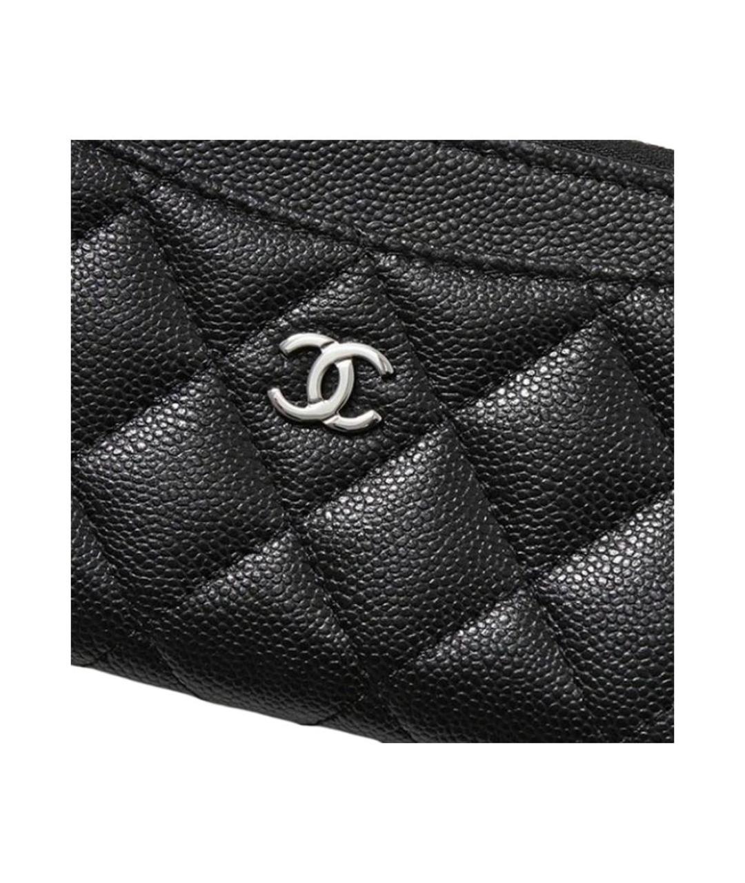 CHANEL Черный кожаный кардхолдер, фото 5