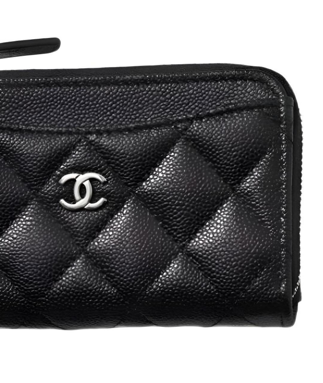 CHANEL Черный кожаный кардхолдер, фото 4