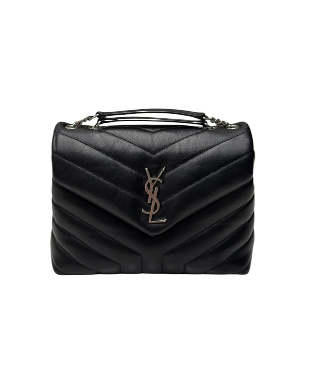 SAINT LAURENT Черная кожаная сумка через плечо, фото 9