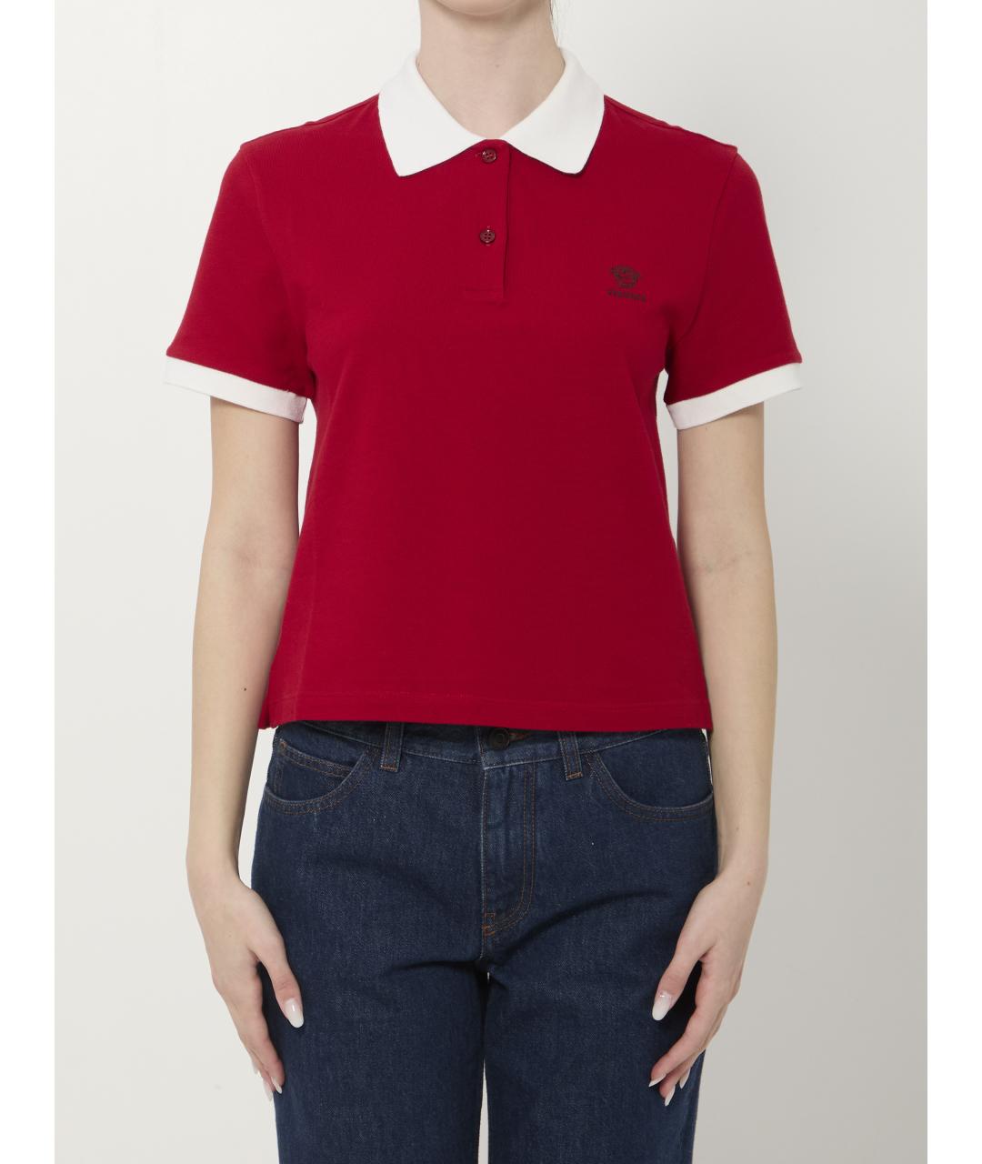 VERSACE Красная хлопковая футболка, фото 2