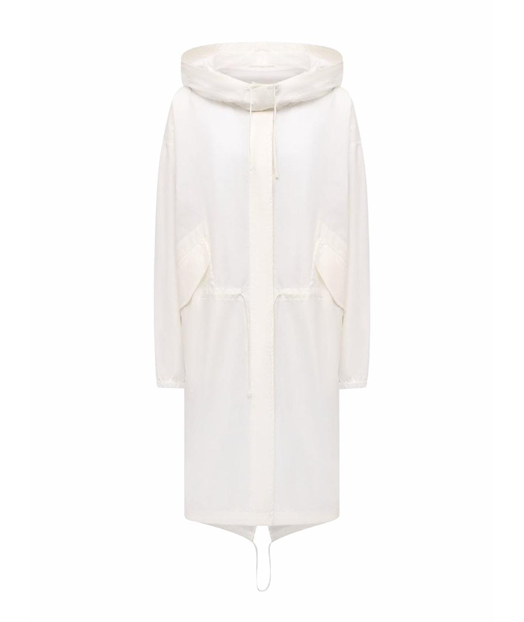 JIL SANDER Белая хлопковая парка, фото 1
