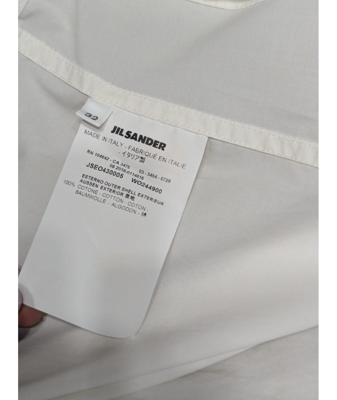 JIL SANDER Белая хлопковая парка, фото 7