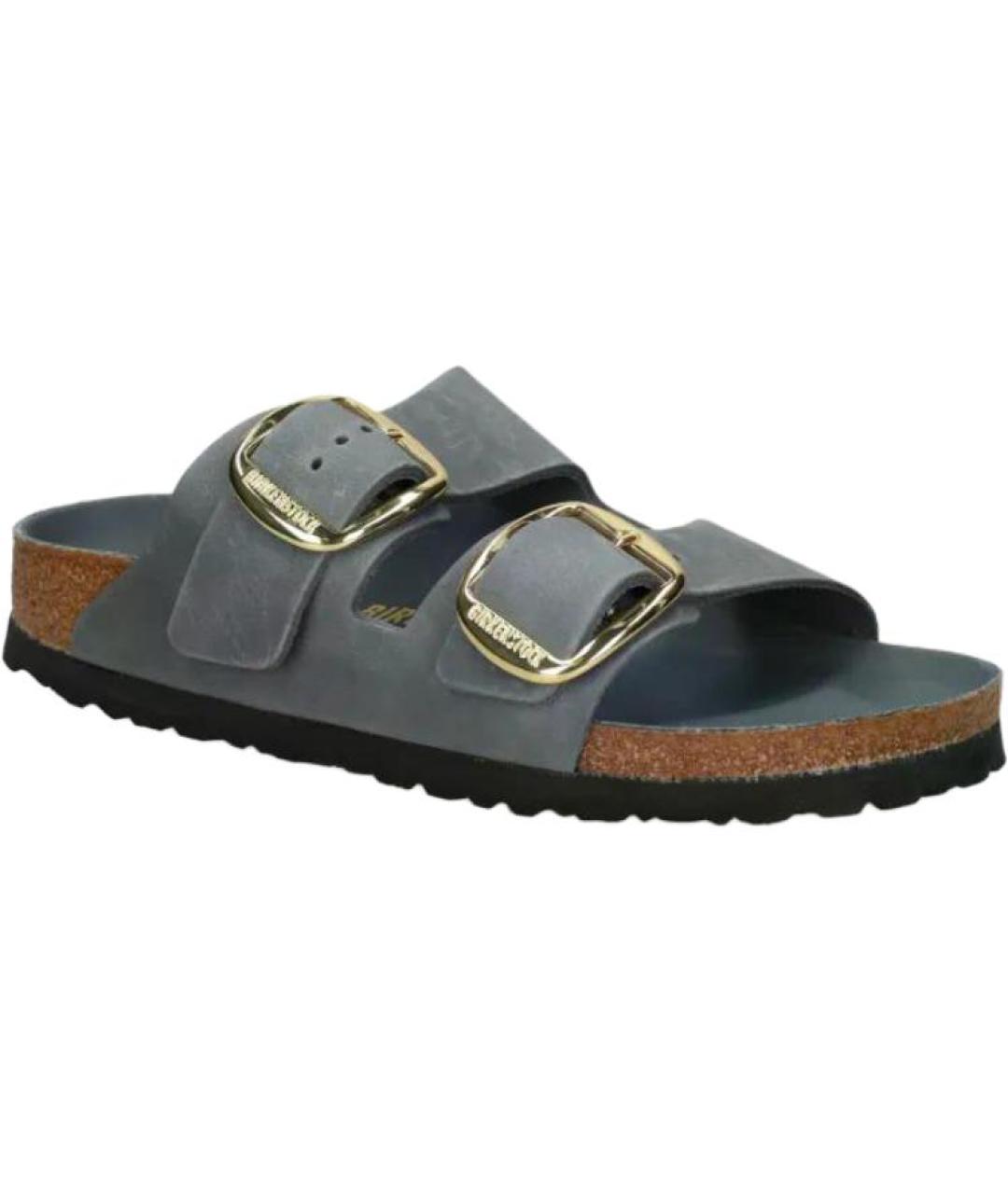 BIRKENSTOCK Серые замшевые сандалии, фото 3