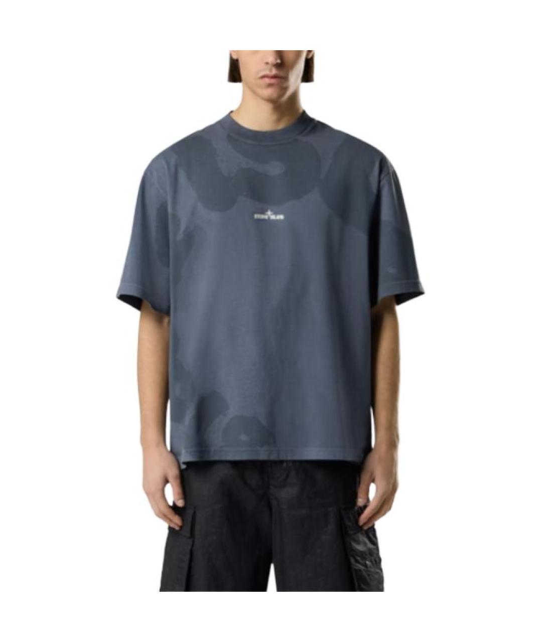 STONE ISLAND Синяя футболка, фото 4