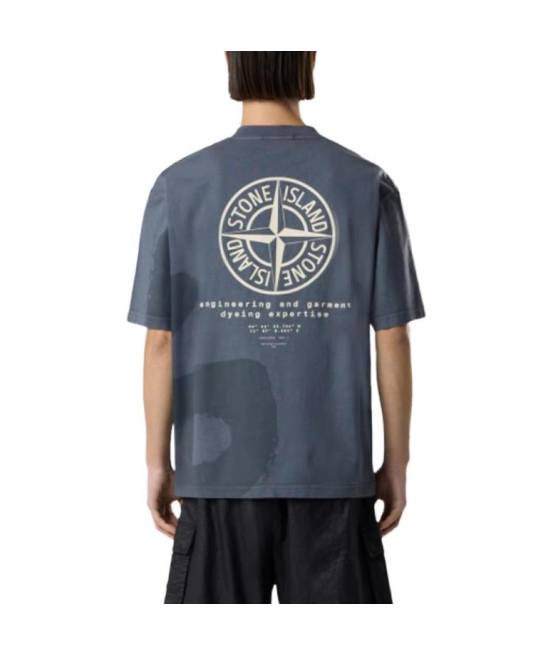 STONE ISLAND Синяя футболка, фото 5