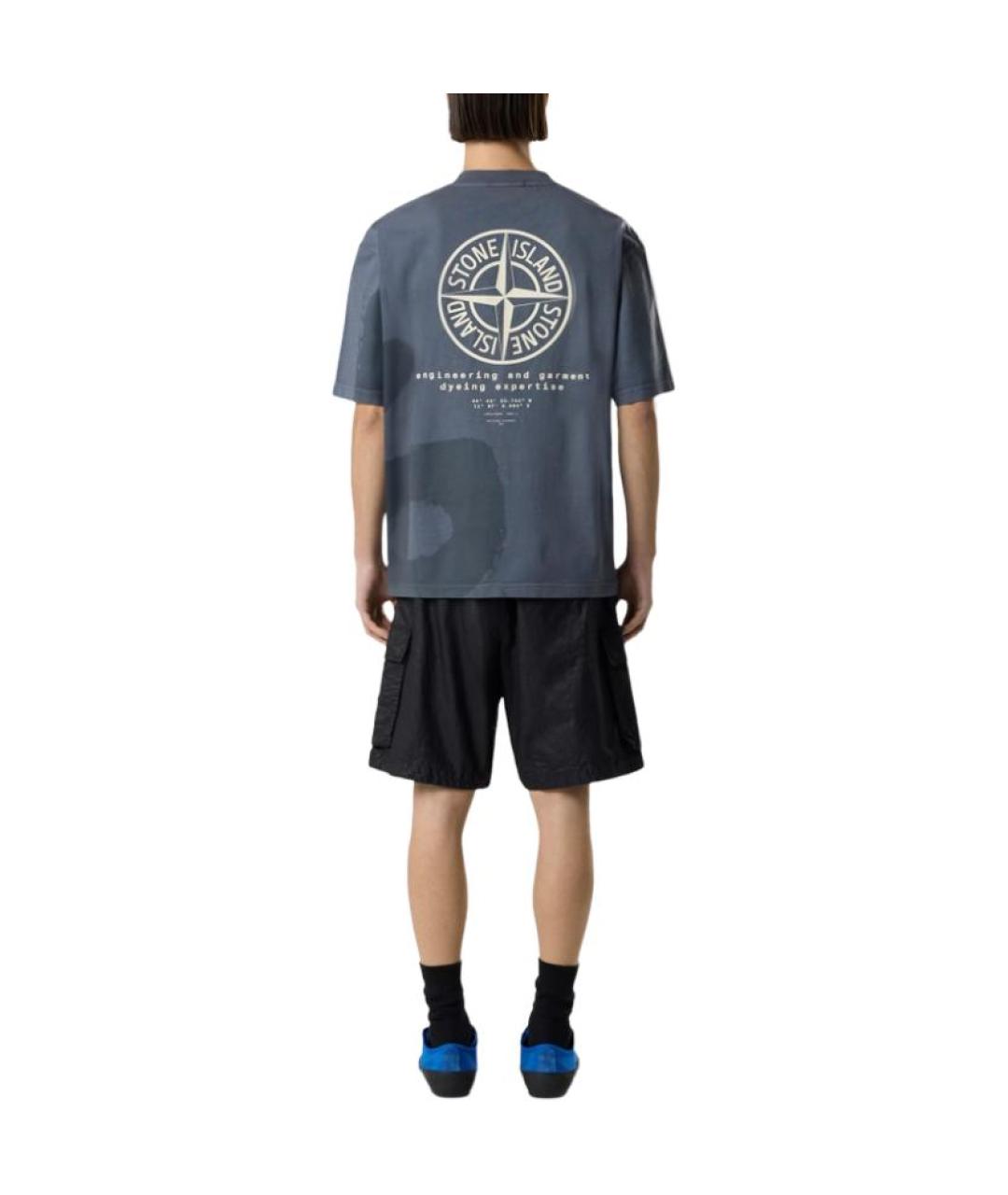 STONE ISLAND Синяя футболка, фото 3