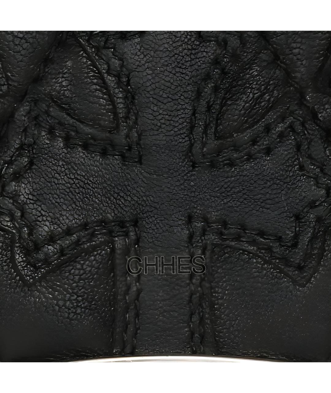 CHROME HEARTS Черный кожаный кошелек, фото 5