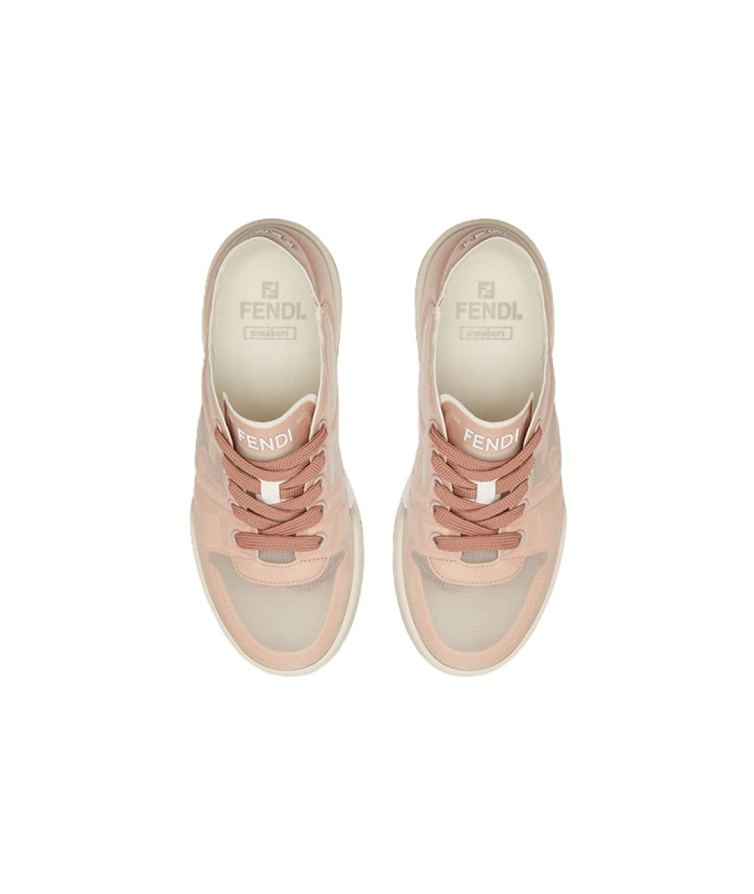 FENDI Розовые кроссовки, фото 4
