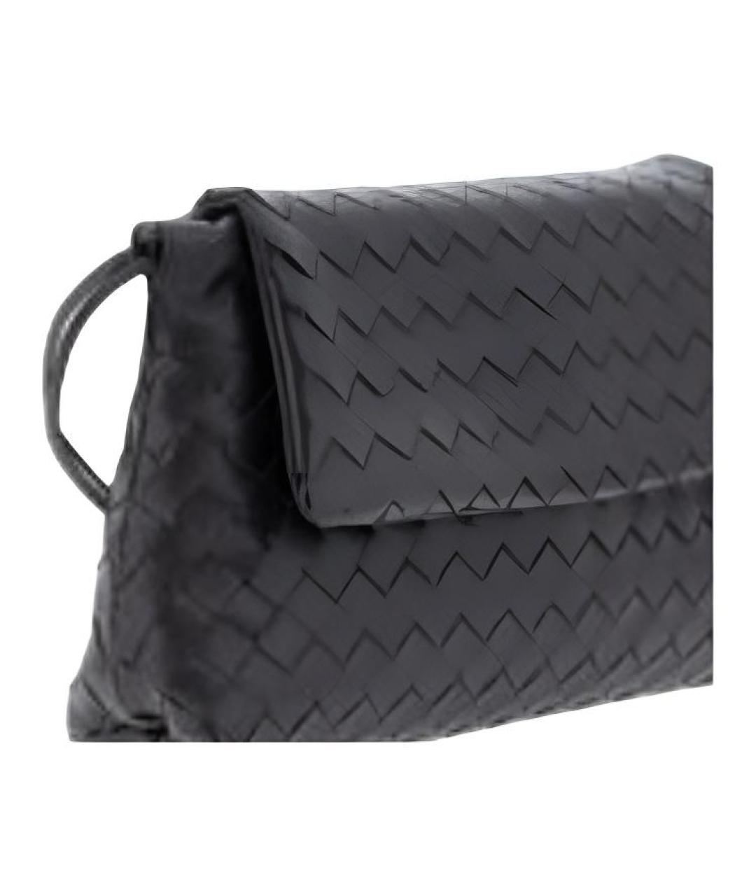 BOTTEGA VENETA Черная кожаная сумка через плечо, фото 4