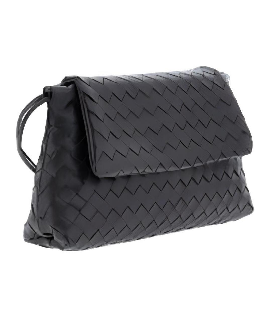 BOTTEGA VENETA Черная кожаная сумка через плечо, фото 3