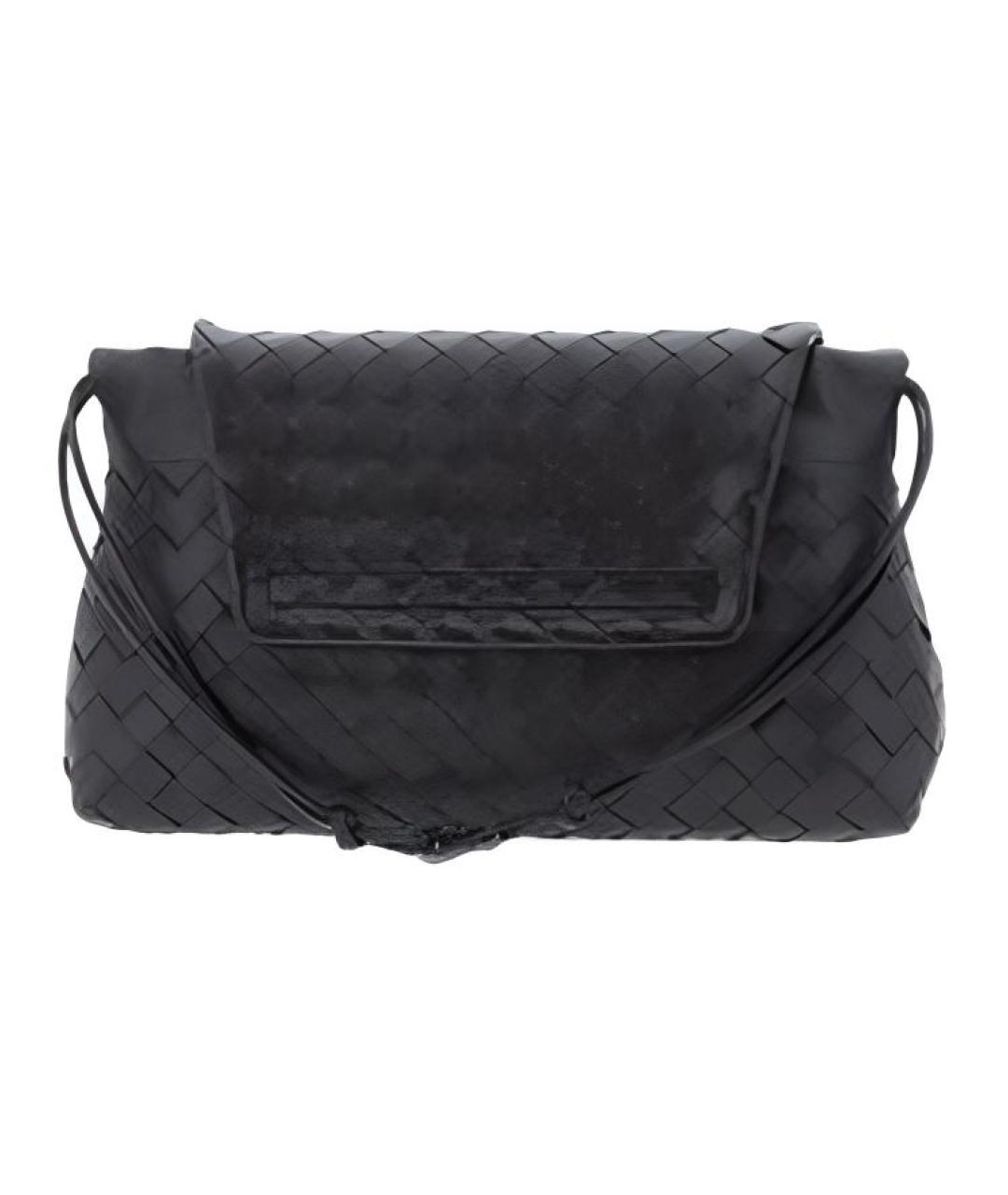 BOTTEGA VENETA Черная кожаная сумка через плечо, фото 2