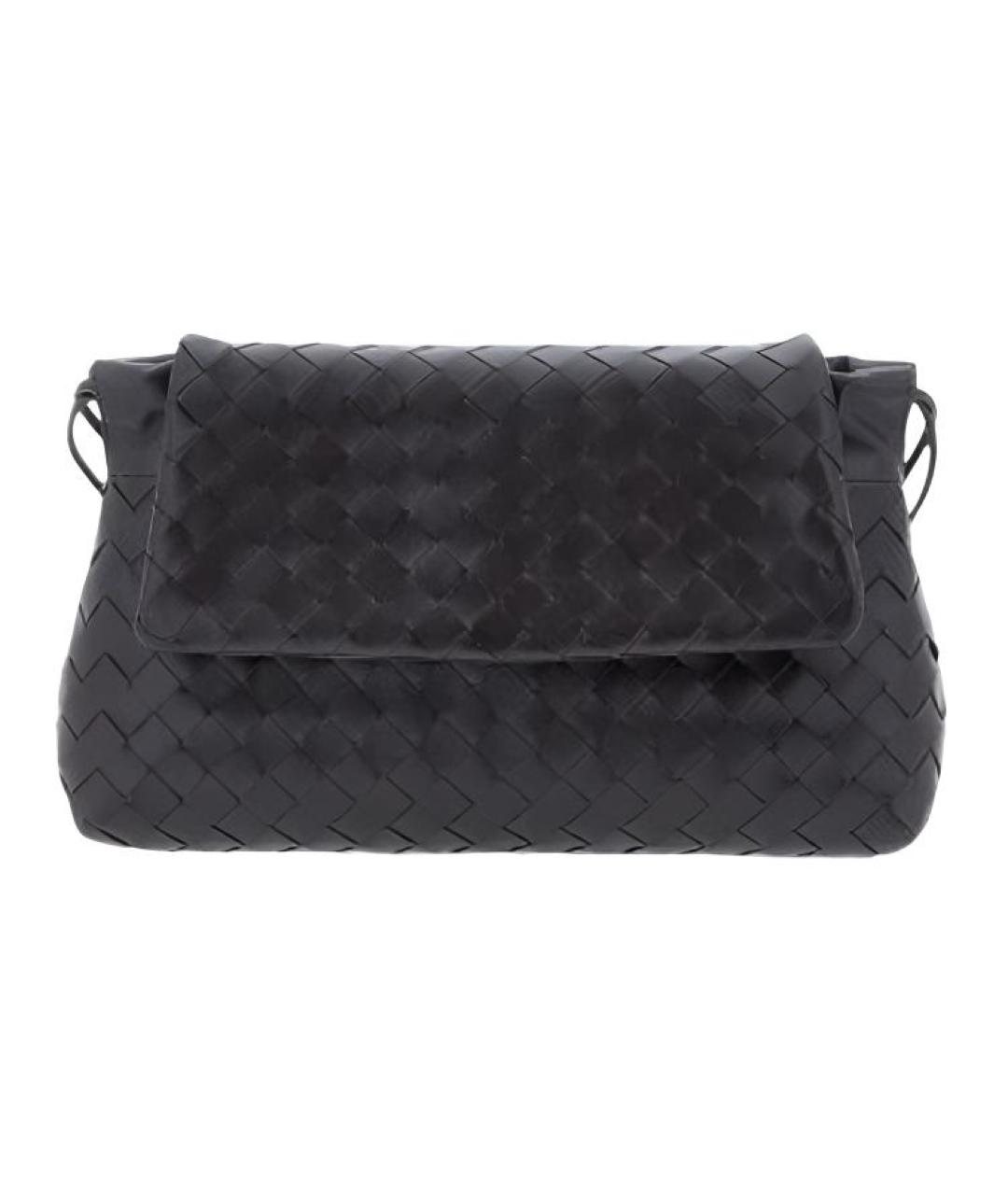 BOTTEGA VENETA Черная кожаная сумка через плечо, фото 1