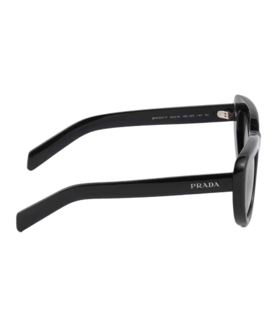 PRADA Черные пластиковые солнцезащитные очки, фото 3
