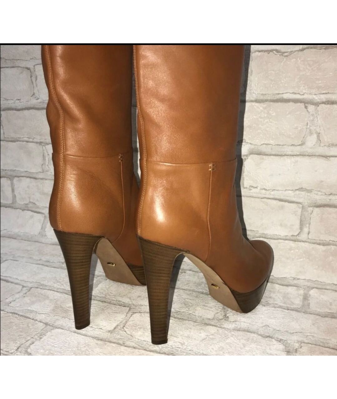 SERGIO ROSSI Коричневые кожаные сапоги, фото 4