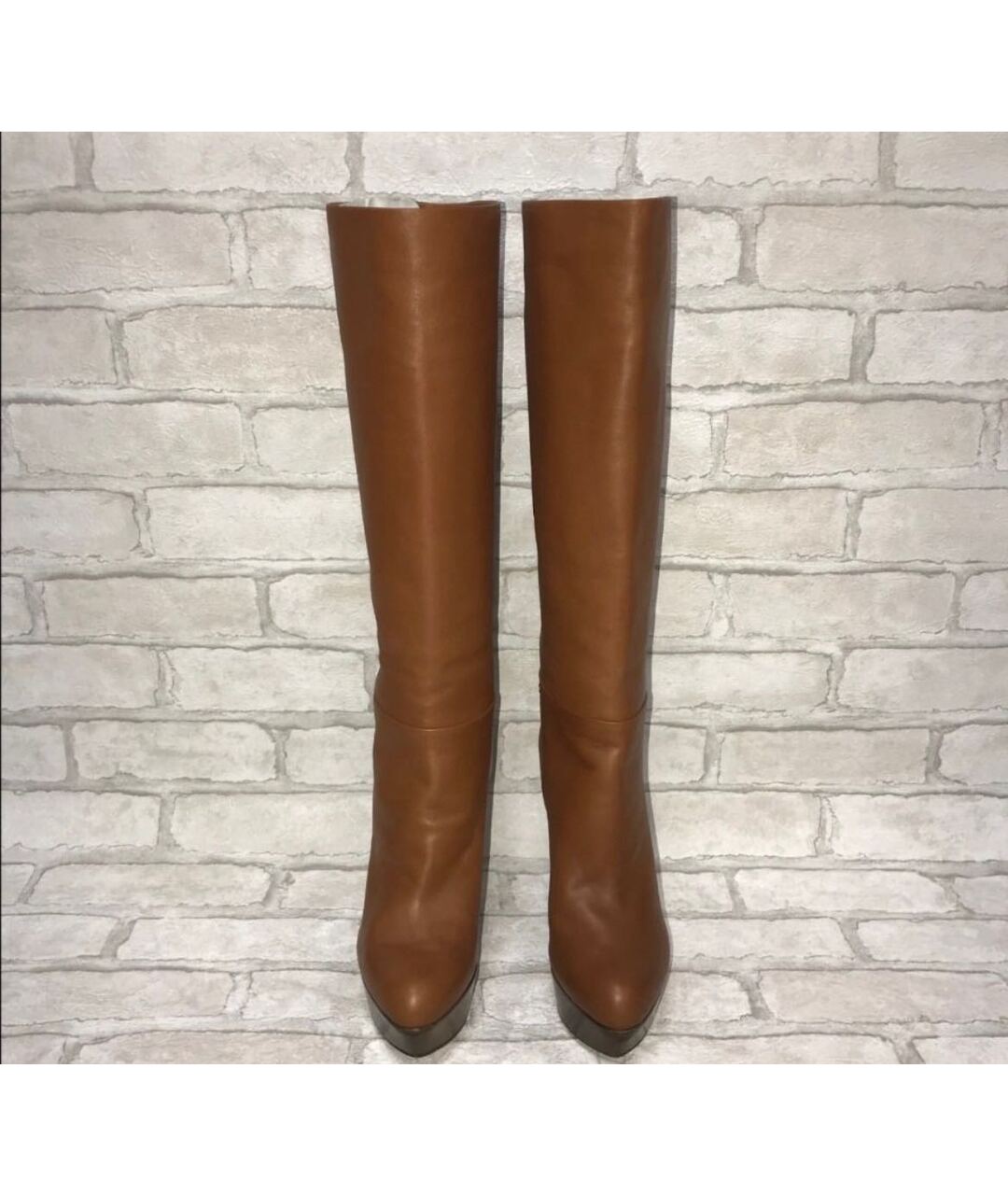 SERGIO ROSSI Коричневые кожаные сапоги, фото 2